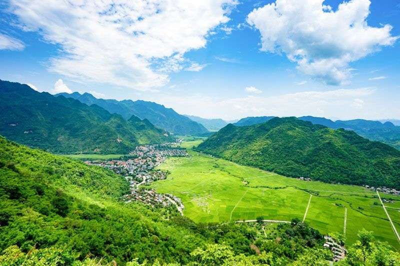 De groene omgeving van Mai Chau<br>